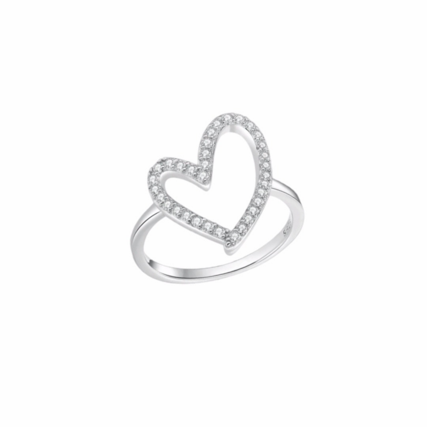 Crystal Heart Ring