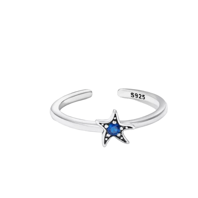 Blue Star Fish Ring